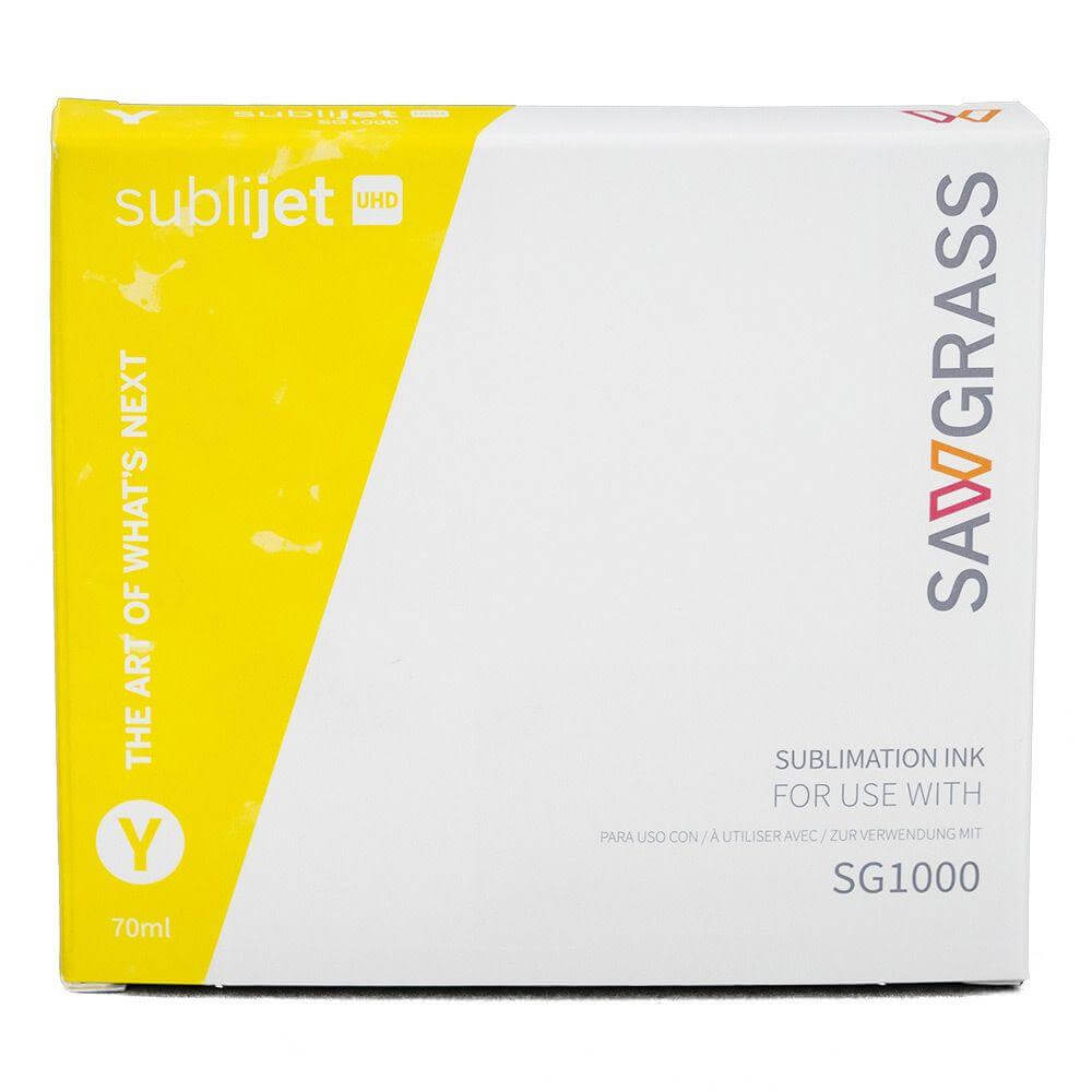 Sawgrass SubliJet UHD JUMBO Ink cartridge in yellow for SG1000 printer, 70mL, high definition dye sublimation ink