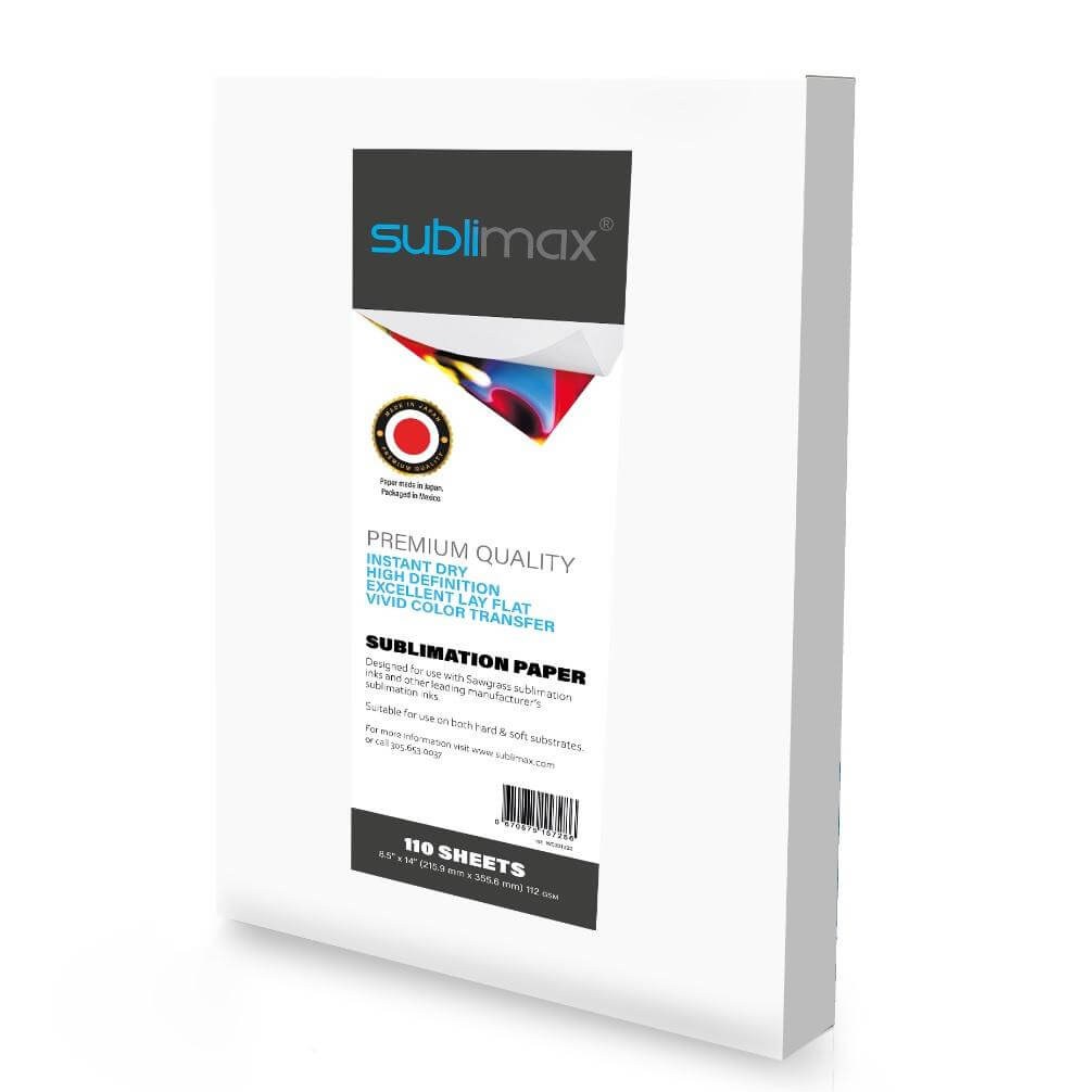SUBLIMAX Sublimation Paper 8.5 x 14 - CERTIFIED BY SAWGRASS
