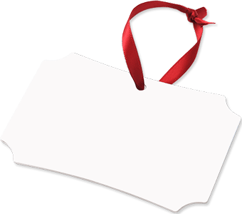 Unisub 4194 Sublimation Blank Ornaments - Gloss White Aluminum - 3.94" x 2.75" with Ribbon (case of 50) - Sublimax