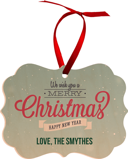 UNISUB 4734 Natural Wood Ornament Benelux sublimation blanks - 2.76" x 3.95"  with Ribbon (case of 25) - Sublimax