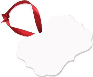 Unisub 4598 Sublimation Ornament Blanks - Aluminum 2.76" x 3.95" Benelux with Ribbon (case of 50) - Sublimax