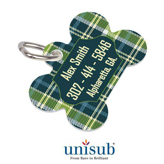 Unisub 4738 Sublimation Pet Tag Bone Aluminum 2 sided (case of 25) - Sublimax